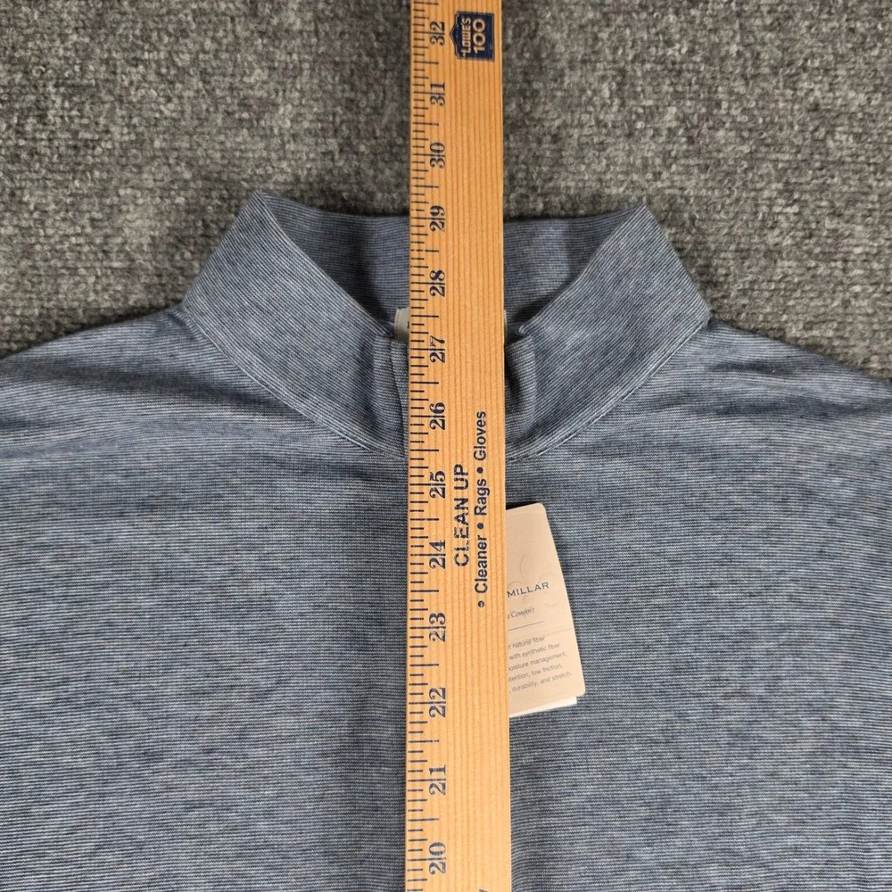 Peter Millar Crown Comfort Interlock 1/4 Zip Pullover Mens M Blue MF23K144 NWT